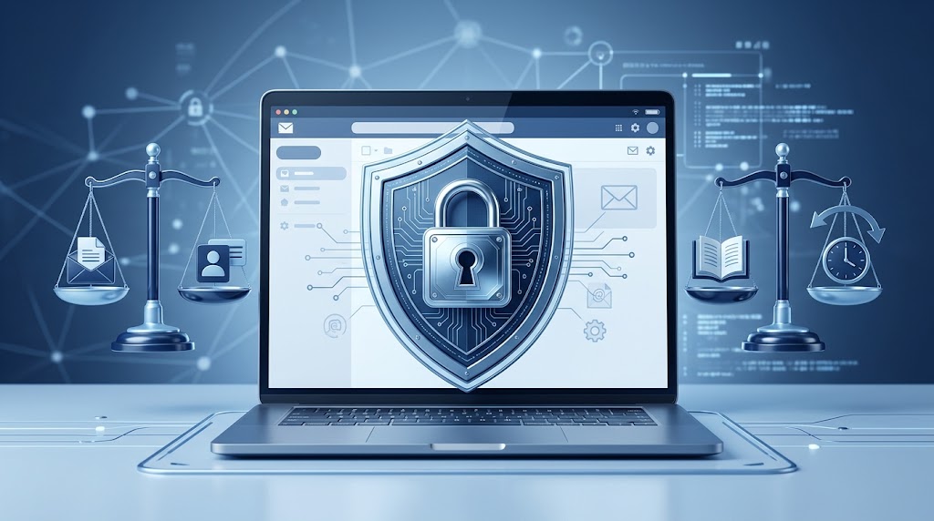 Temporary email safety and privacy — security illustration
